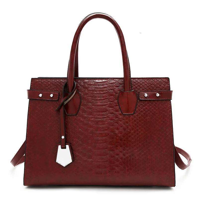 Women's Bags Designer Crocodile-Emed Tote Bag Women Vintage Spacious Shoulder Crossbody Purse Anti-Theft Fashion Work Travel Handbag