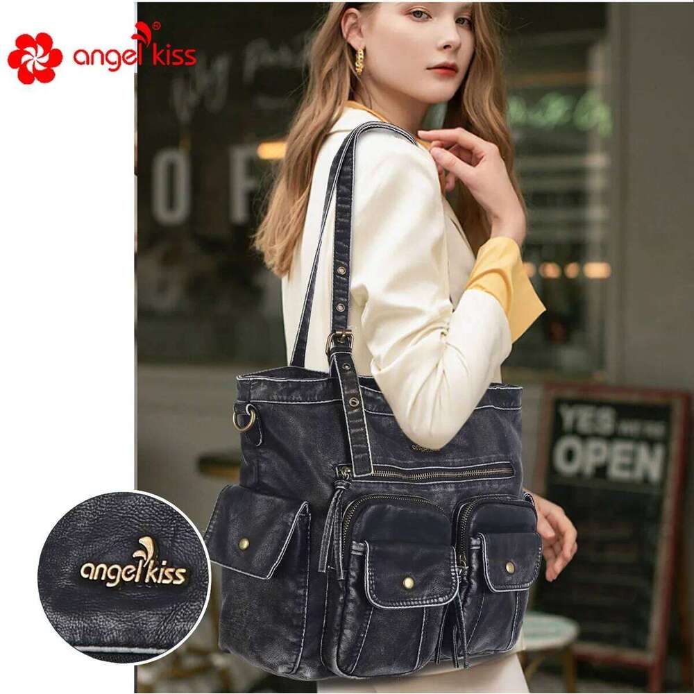 Women Handbags Large Top-handle Fashion Satchel Multi-Pockets Shoulder Hobos Phone Pack Tote Bag