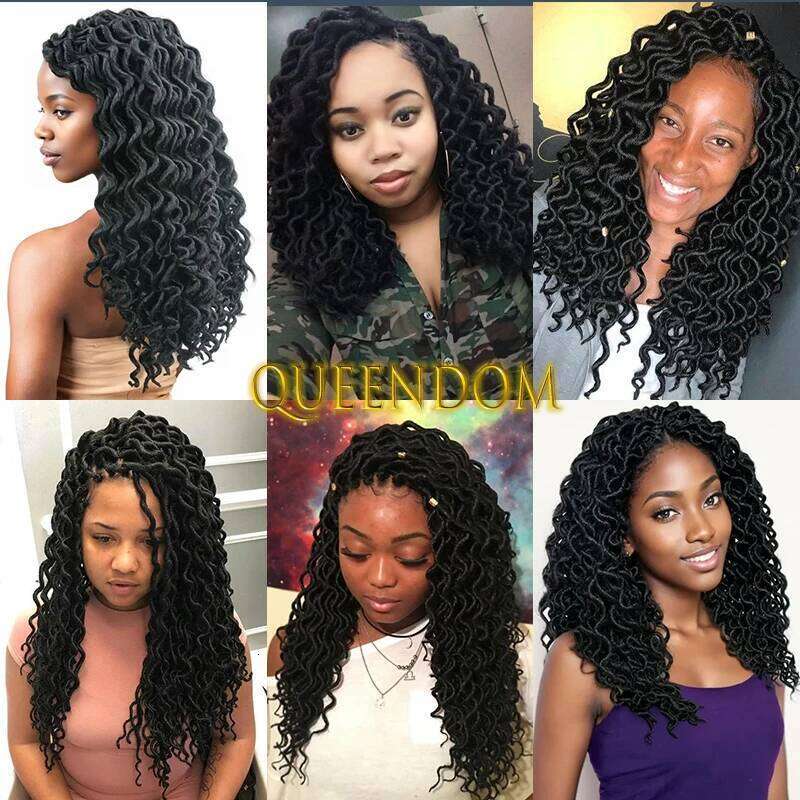 22 Inch Synthetic Jumbo Plaits Braids Full Lace Box Braid Women Goddess Pre-Looped Loose Wavy Passion Twist Braided Wig