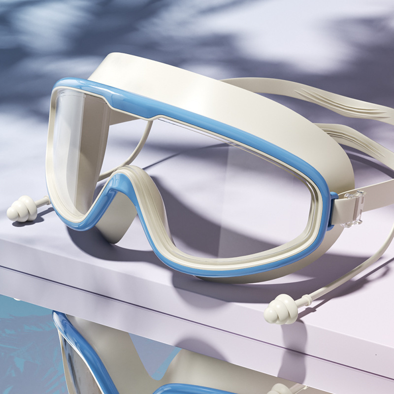 Adult Swim Goggles HD Waterproof Anti-Fog Unisex Large Frame Glasses Professional Diving Swimming Gear Eye Protection