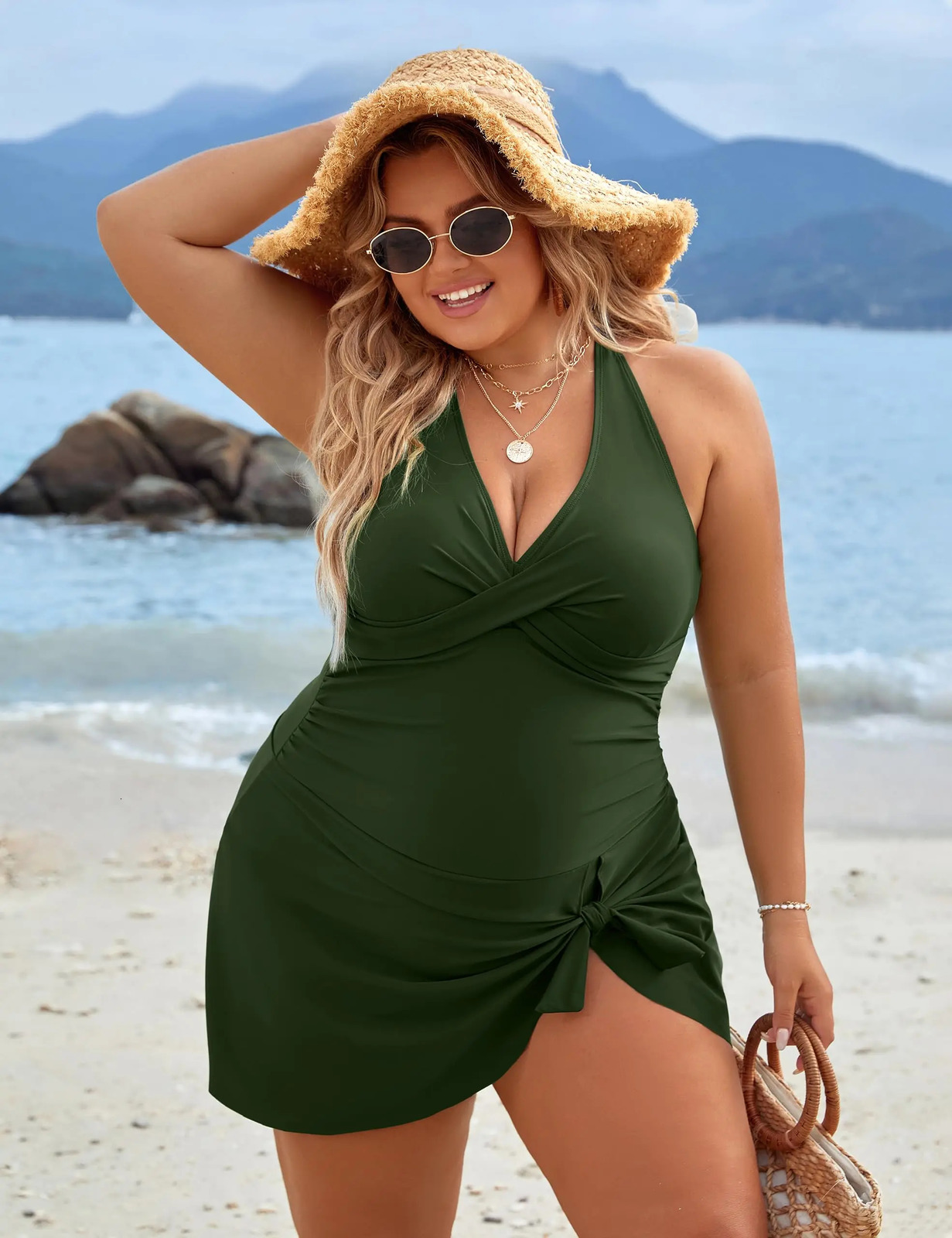 2025 Women Push Up s Swimwear Plus Size High Waist Swimsuit Larges Big Plussize Swimming Suits Bathing Beachwear 250603