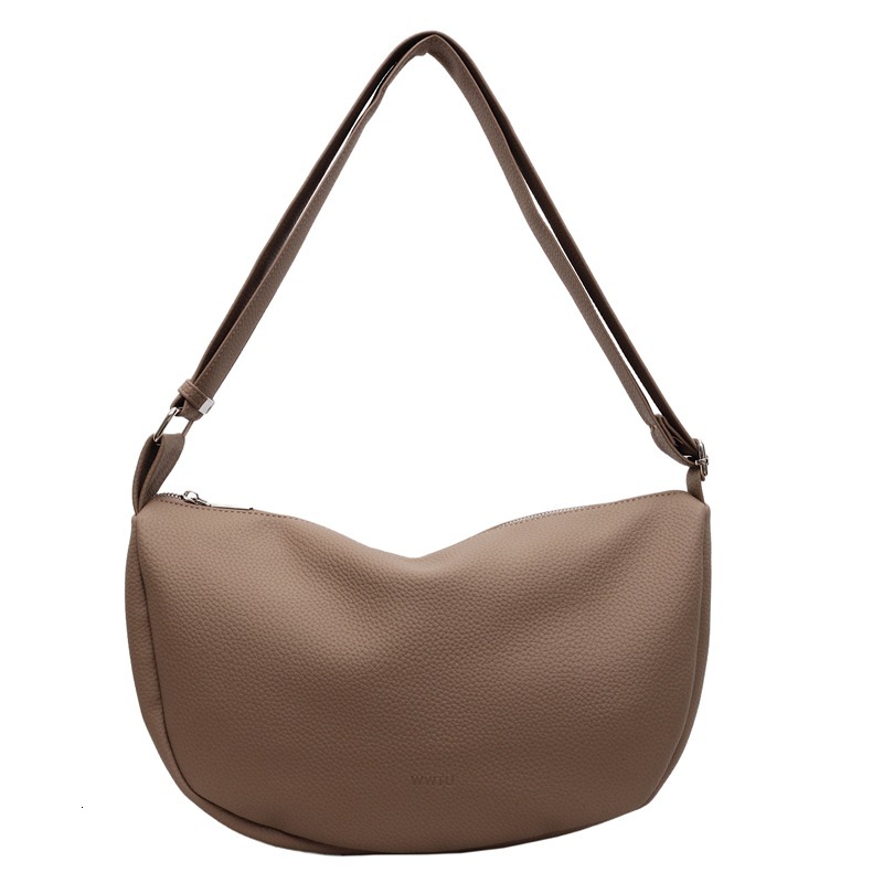 designer Soft Leather Vintage Large Capacity Bag for Women 2025 New Early Autumn Versatile Commuter Crossbody Bag Internet Celebrity Single Shoulder D