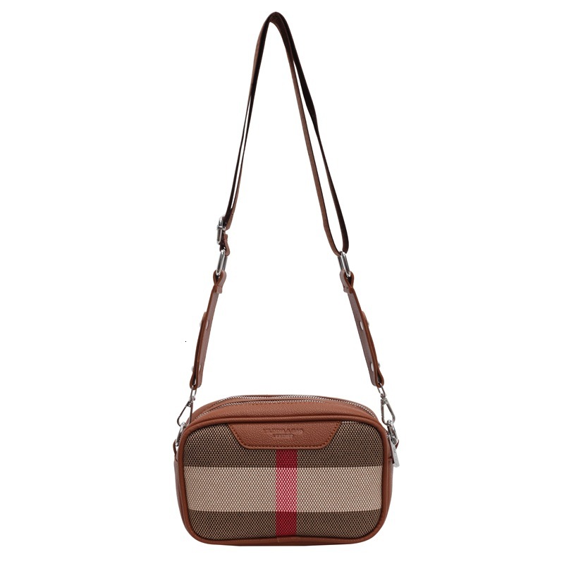 Free Shipping Designer Bag Small For Women 2025New Camera Contrasting Color Small Square Stylish Womens Bag Wide Strap Single Shoulder Crossbody Bag