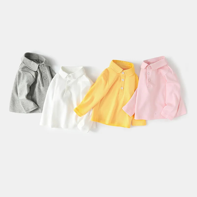Baby POLO Shirt Long Sleeve T-shirt Boys Baby Girls Backing Spring Dress Kids Top Kids Shirt Casual Westernization 250604