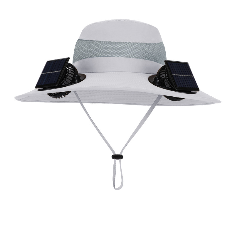 Solar Charging fan Cap hat Outdoor Portable Camping Fishing Hiking Sunscreen Fisherman Hat Solar Fan Cap with Fan Suitable Wide Brim Hats Bucket Hats 