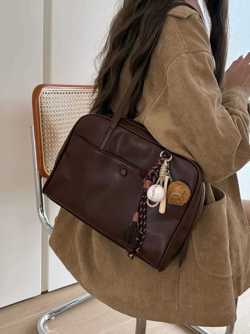 JIAERDI Coffee Shoulder Bags Wallet Women Pu Leather Soft Baguette Bag Female Large Capacity Tote Bag Handbag Womens Bag XJ250605