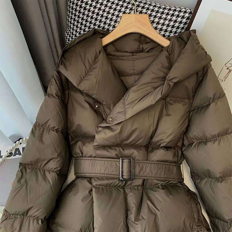 Coats Designer Women Matakawa Hooded Autumn Winter Jackets Women Korean Fashion Thick Warm Vintage Parkas Coats Solid Basics Simple Chaquetas Designer