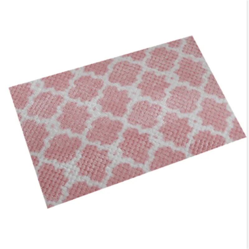 VIKAMA Simple Style Comfortable Doormat Geometric Patterns Non-Slip Home Decor Rugs Applicable Entrance Mats