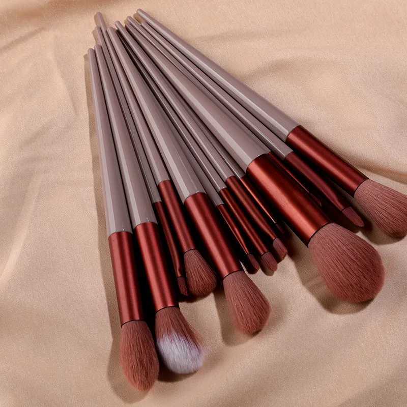 13/8Pcs Soft Fluffy Makeup Brushes Set for cosmetics Foundation B Powder Eyeshadow Kabuki Blending Makeup brush beauty Tools W250605