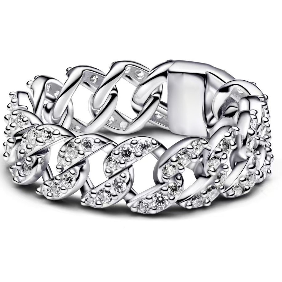 S925 silver rose flower heart love ring for women 18k gold retro vintage star luxury designer engagement rings cuban chain shine crystal diamond hollow rings jewelry