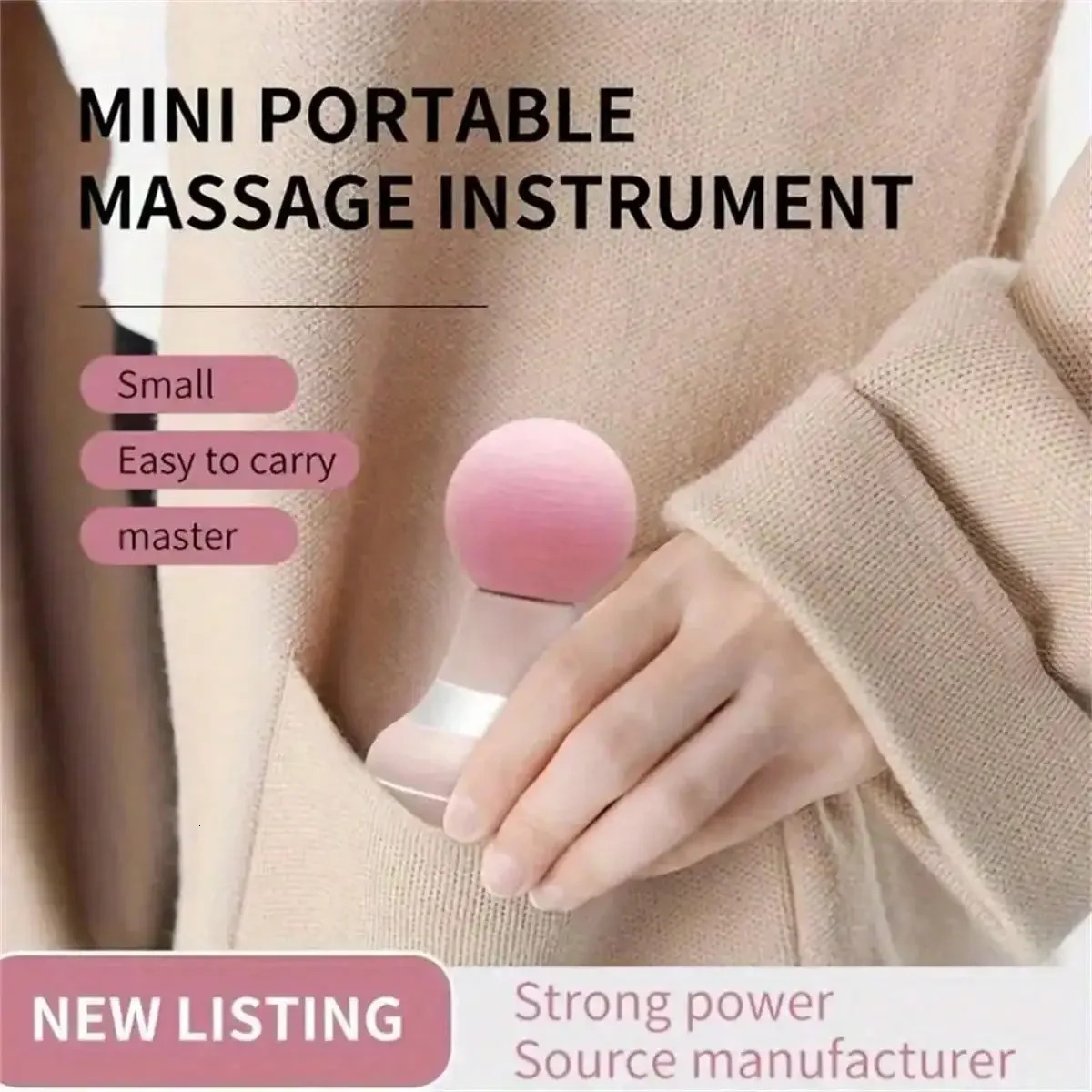 1pc Mini Massage Gun Multi Gear Adjustment Low Noise Silent Muscle RelaxationMini Fitness Cervical Massager 250605