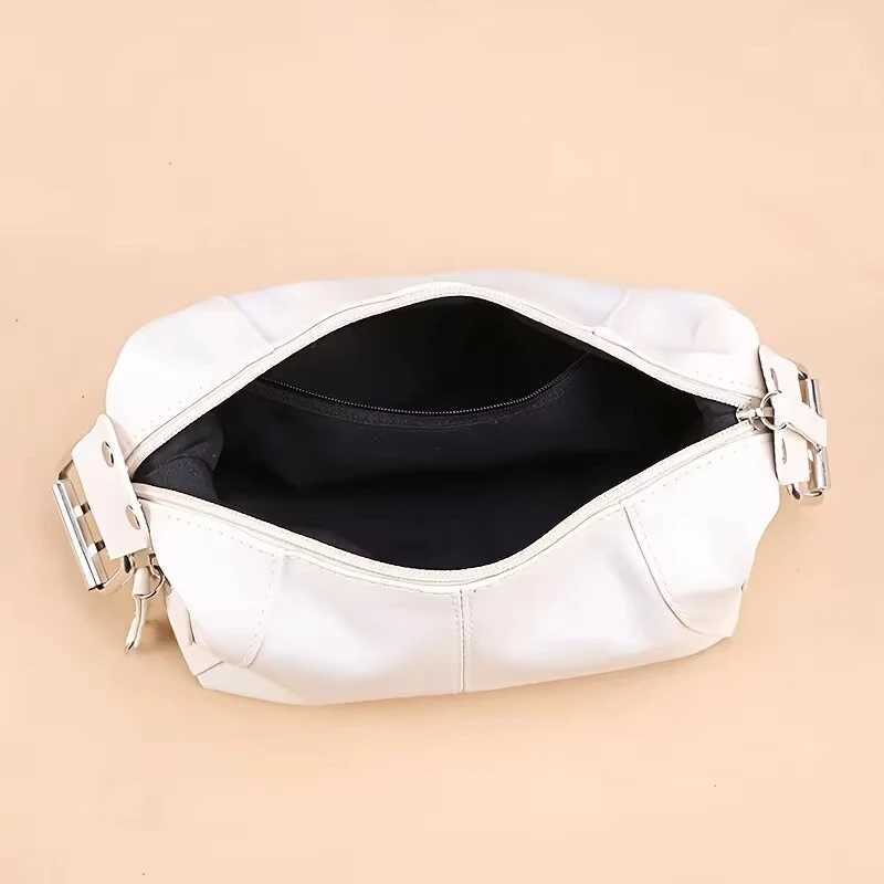 Underarm Bag Womens Bag Cool Drag Style Single Shoulder Underarm Stick Bag Niche Design Leather Zipper Single Shoulder Handbag XJ250605