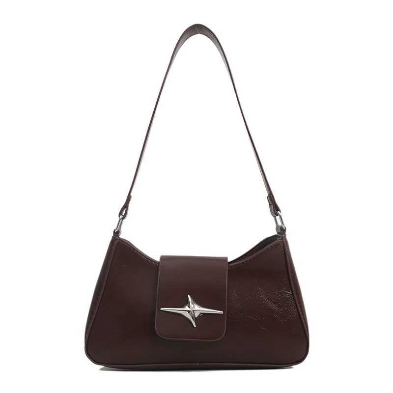 Solid color underarm bag womens fashion new style | Casual Texture Shoulder Bag Summer Minimalist Baguette Bag XJ250605