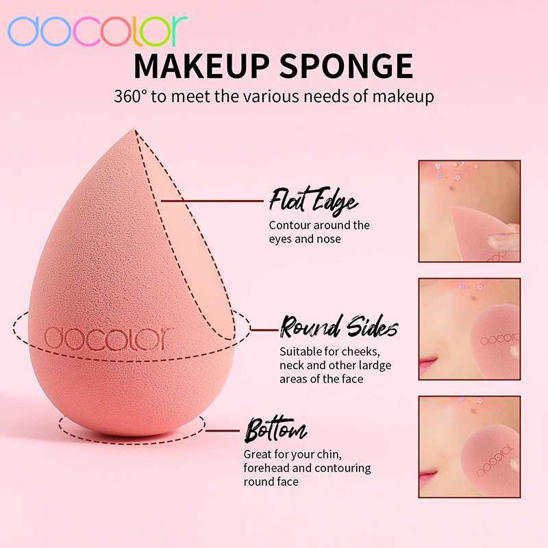 Docolor 17Pcs Makeup Brushes Set Eye Shadow B Powder Blending Foundation Cosmetic Brush With Makeup Sponges And Bag W250605