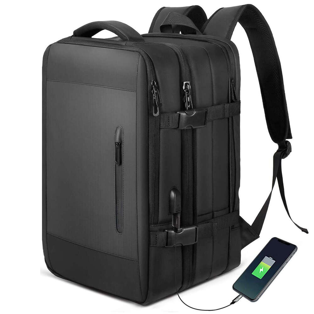 Travel Commuter Laptop Bag USB Charging Notebook Multifunctional Business Trip Expandable Backpack