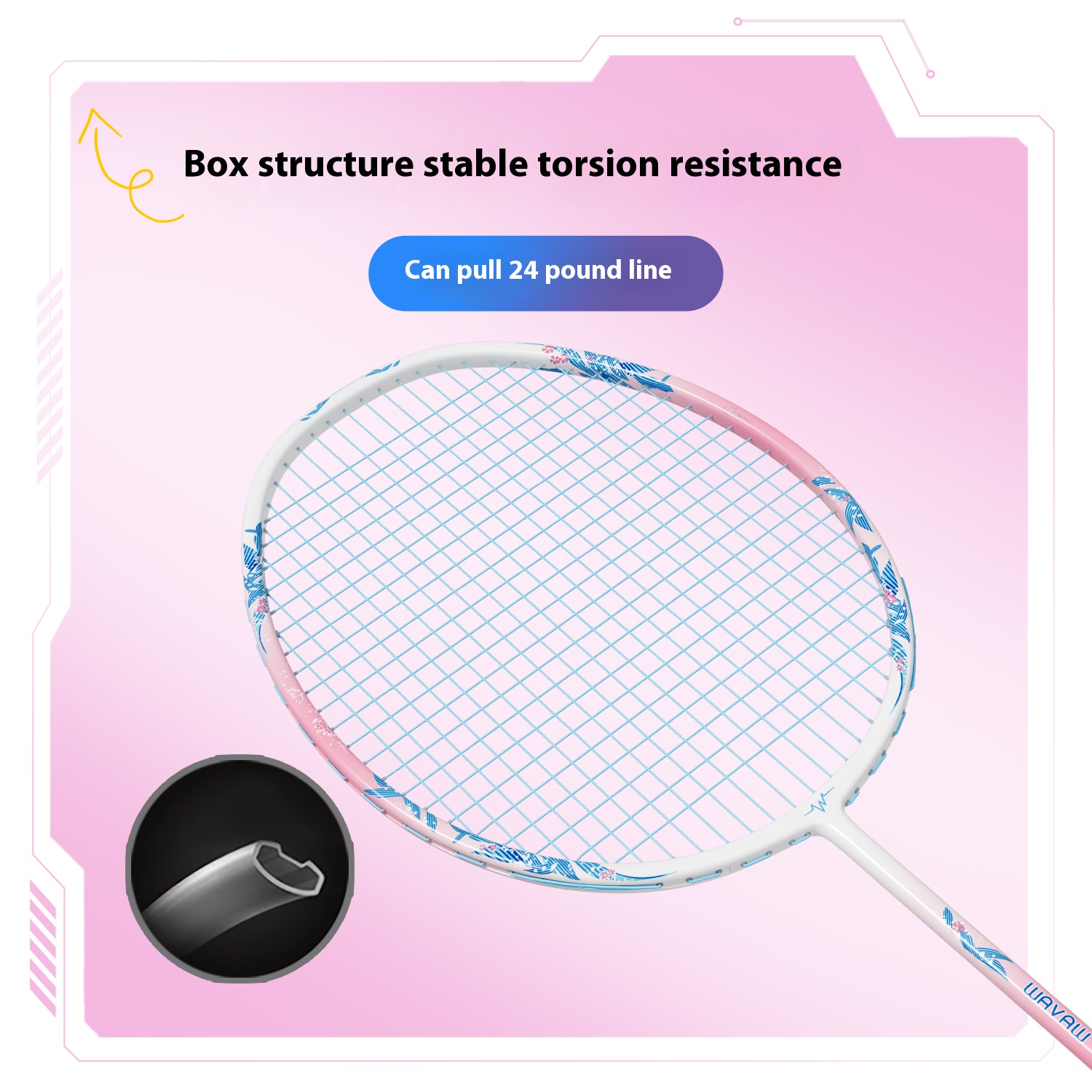 Durable Badminton Racket for Beginners & Intermediate Players Carbon Composite, All-Round Offense-Defense Design
