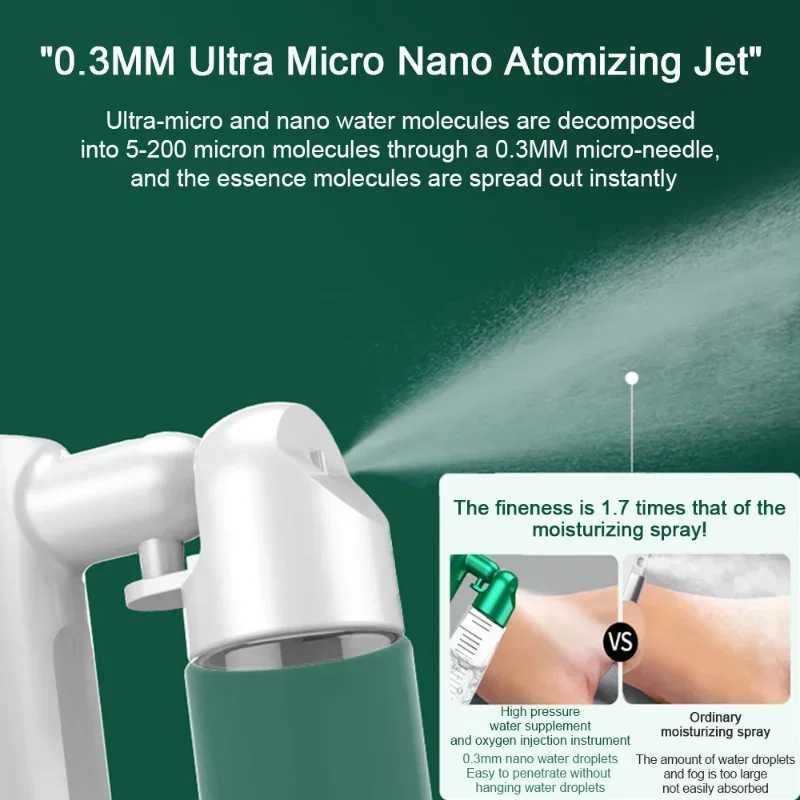 New 80ml Oxygen Injection Instrument Water Replenishing Spray Household Hand-held Face Cold Spray Humidifier Beauty Health XJ250607
