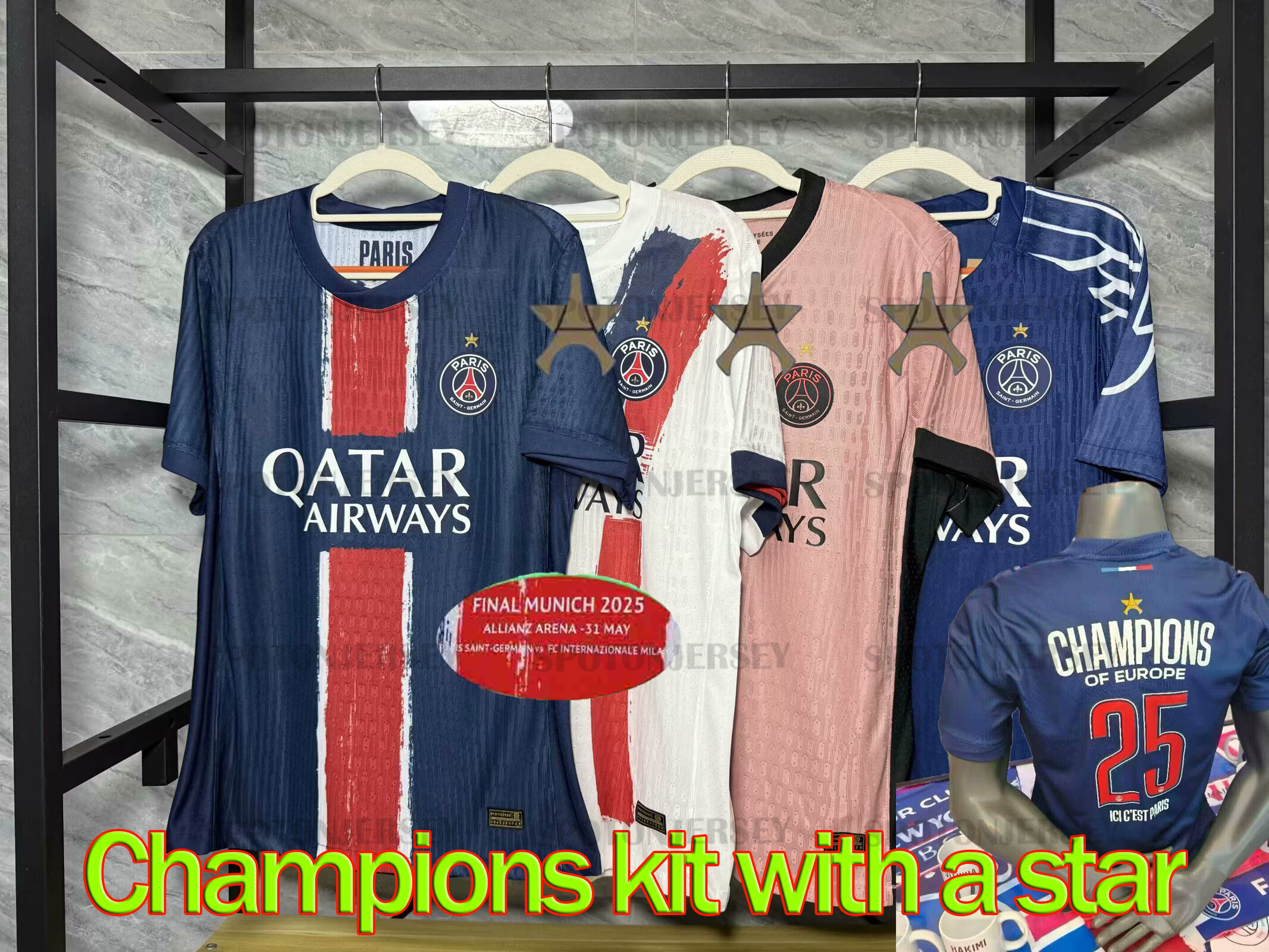 paris fc Maillots KVARATSKHELIA psges Jersey 24 25 26 DEMBELE VITINHA 2025 Final psges Jersey soccer enfants Maillot 2026 football shirts RAMOS Men kits kids 3xl 4xl