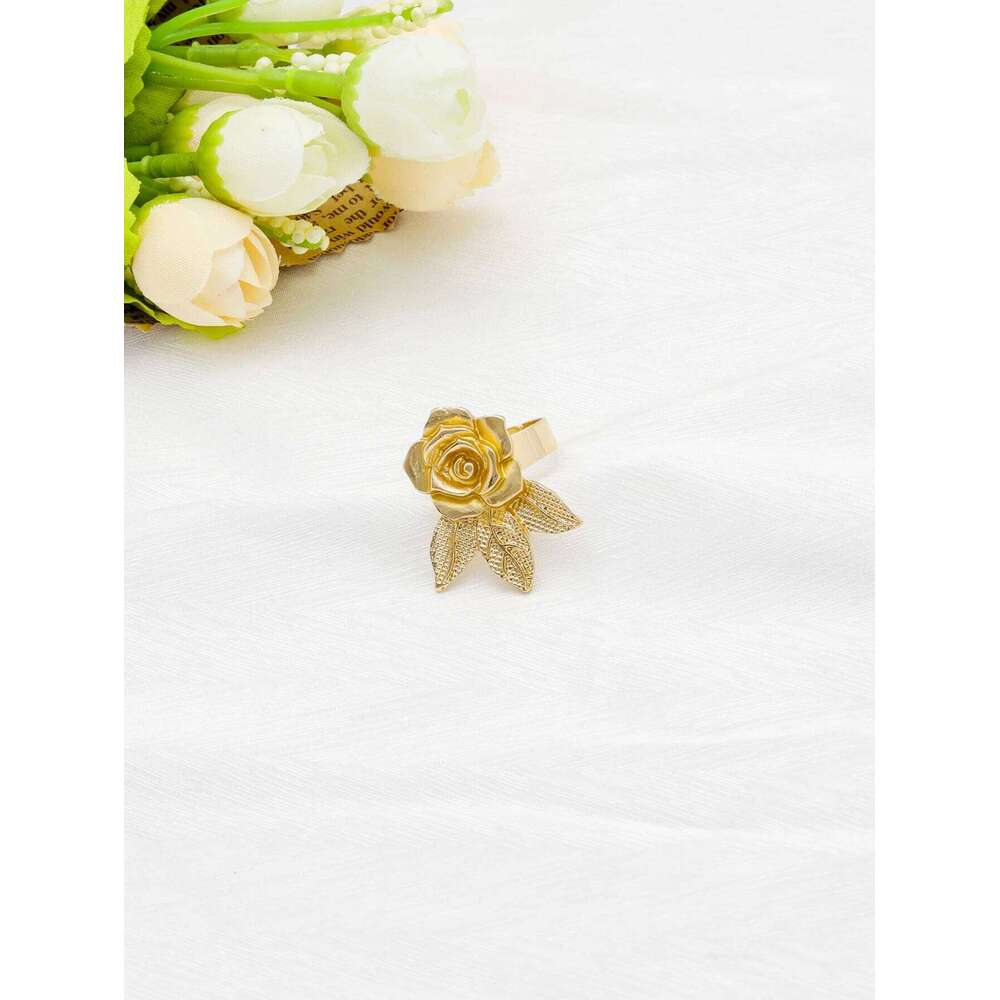 Jewelry For Women Flower Pendant Necklace Gold Plated Fashion Design Earring Bracelet Ring Sets Exquisite Gifts