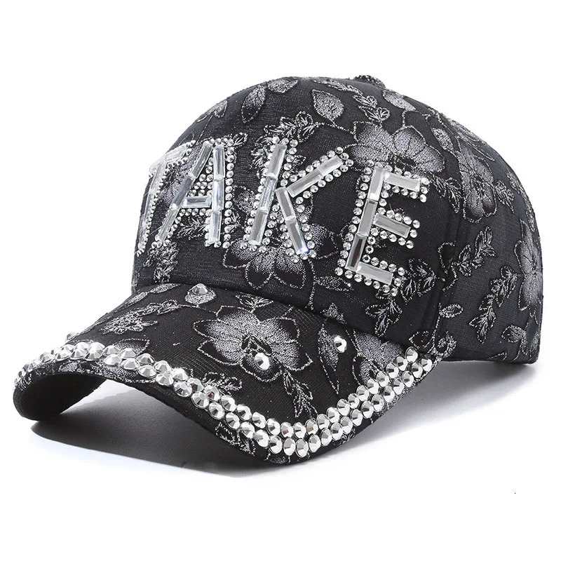 Rhinestone Bling Baseball Cap For Women Fashionable Sun Hat Adjustable Caps Colorful Casual Style Accessory For Outdoor 250603