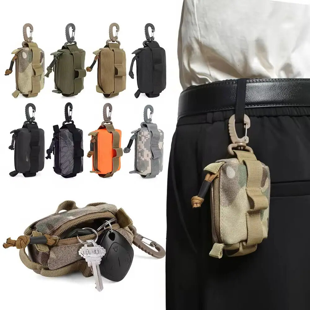 Portable Tactical EDC Kit Change Key Card Bag Coin Purses Molle Pouch Military Wallet Small Organizer Outdoor Hiking 250605