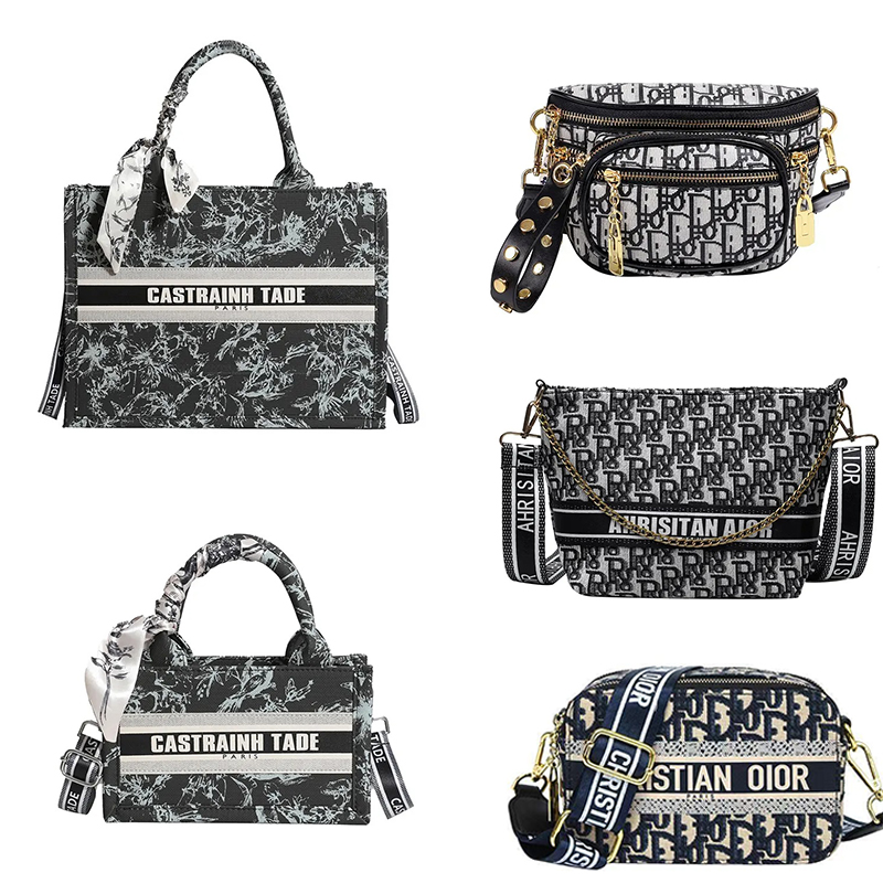 Designer bag Quilted Large Chain Shoulder Bags For Women Luxury Designer Crossbody Bags PU Leather Ladies Handbags Black White Fashion Bags Plain tote