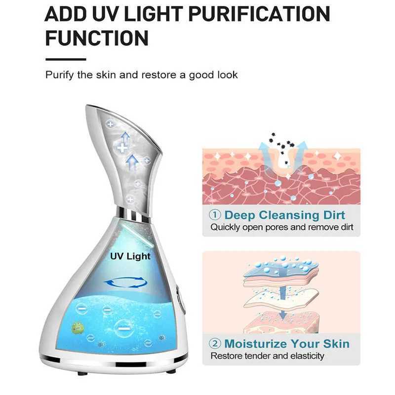 Face Steamer Machine Spa Sprayer Sauna Facial Humidifier Skin Care Facial Vaporizer Vapeur Visage Nebulizer Cleaner Digestive XJ250607