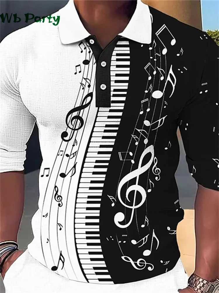 Simple Graphic T shirts Polo T shirt Men Lapel T-shirts for Men Fashion Casual Mens Shirts Mens Clothes Simple 3D Print Tops XJ250605