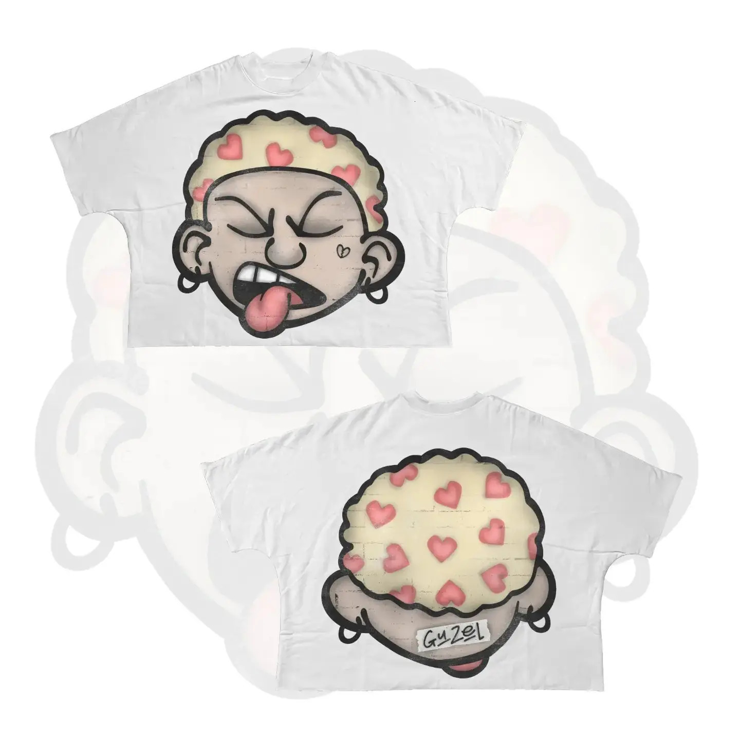 Y2K Short Sleeve Men Women Harajuku Gothic Cartoon Characters Graphic Printed Oversized T Shirt Hip Hop Cotton Drop harajuku 250605