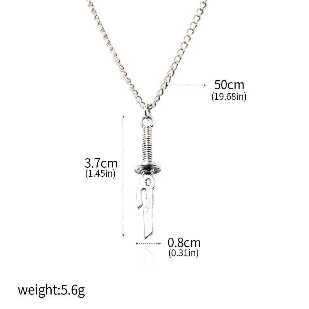 Anime Jujutsu Kaisen Fushiguro Toji Sword Necklace Spear of Tianri Knife Pendant Cosplay Necklaces For Unisex Choker JewelryXJ250604