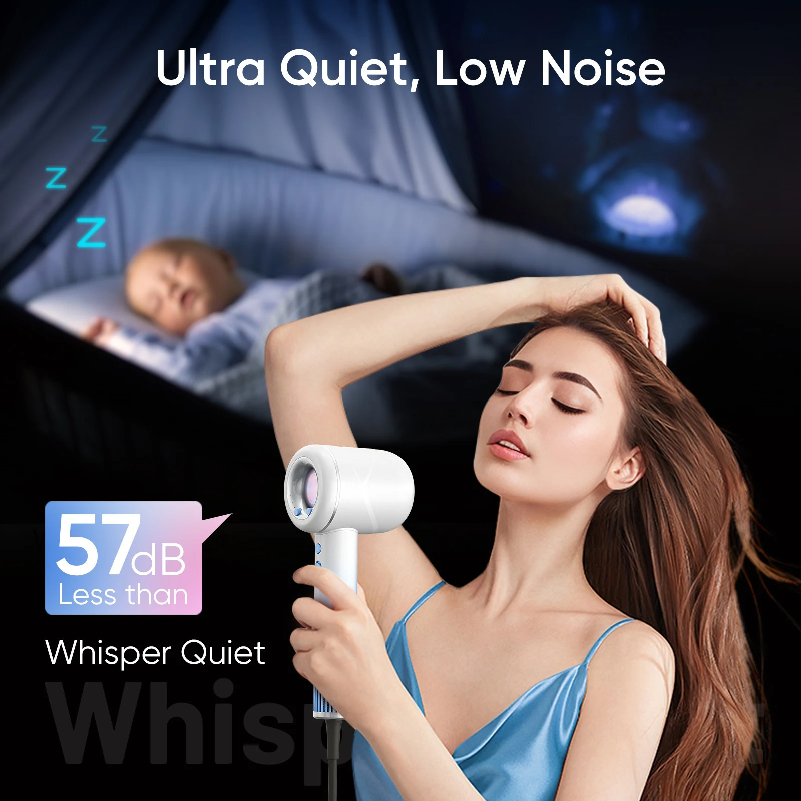 Portable Conditioning Hair Drying Styling Professional 7 In 1 High Speed Hair Dryer Solar Hair Blower Lab Tun 250604