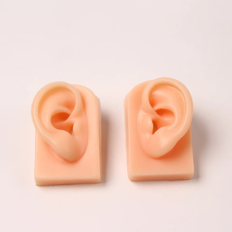 1PCS Silicone Ear Model Nose Lips Simulation Artificial Practice Skin For anent Makeup Piercing Training Tattoo Tools 250604