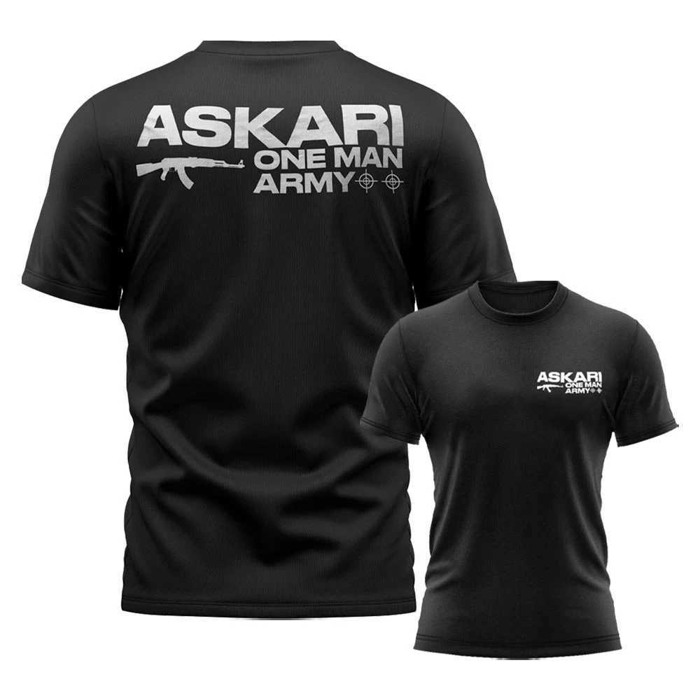 Askari Boxing Fighting Mens T Shirt Summer Sports Fitness Breathable Round Neck Short Sleeve Tops Outdoor Trainning ClothingC250605