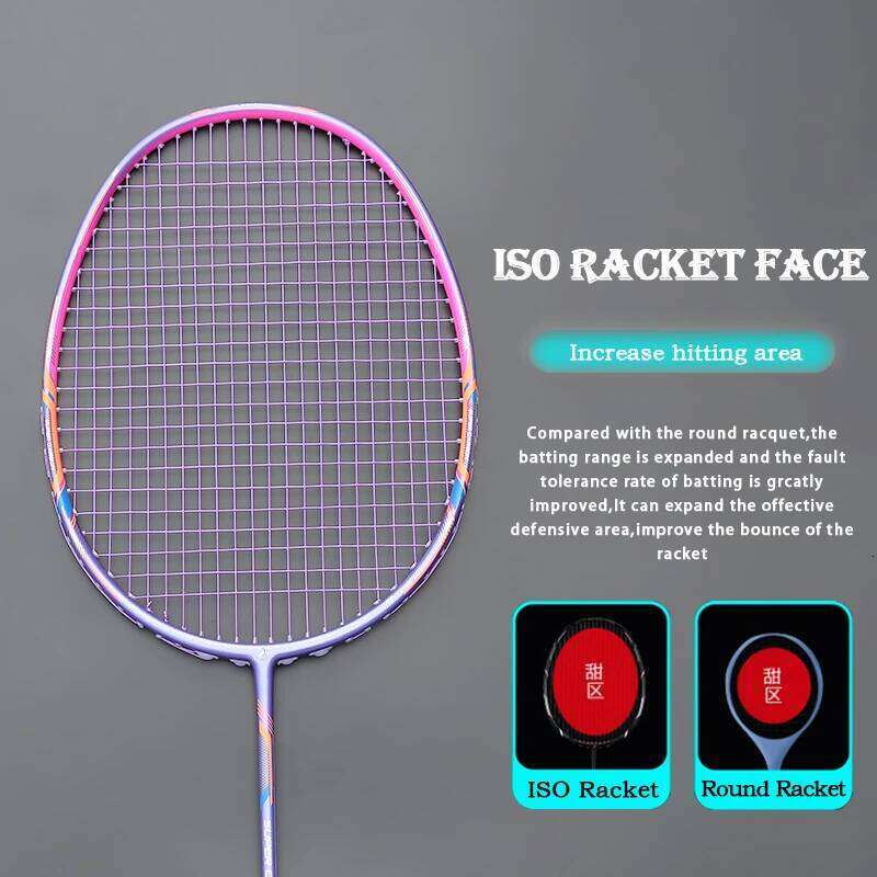 Lightest 10U 52G Full Carbon Fiber Badminton Rackets Strings Professional Training Racquet Max Tension 35LBS With Bags For Adult