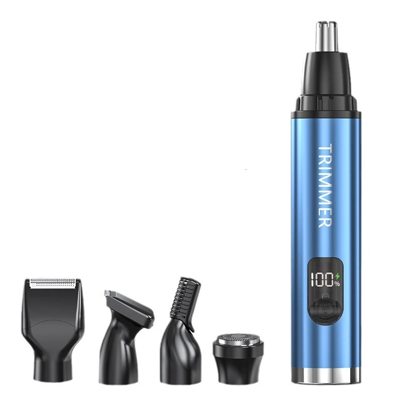5-in-1 Electric Nose Hair Trimmer Digital Display Type-c Charging Armpit Hair Eyebrows Ear Hair Beard Trimmer 2025 250604