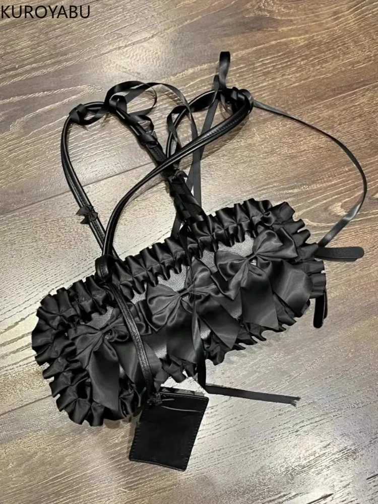 Cute Bow Design Underarm Bags for Women 2025 New Arrive Y2K Korean Style Handbags and Purses Pu Leather Sweet Shoulder Bag XJ250605