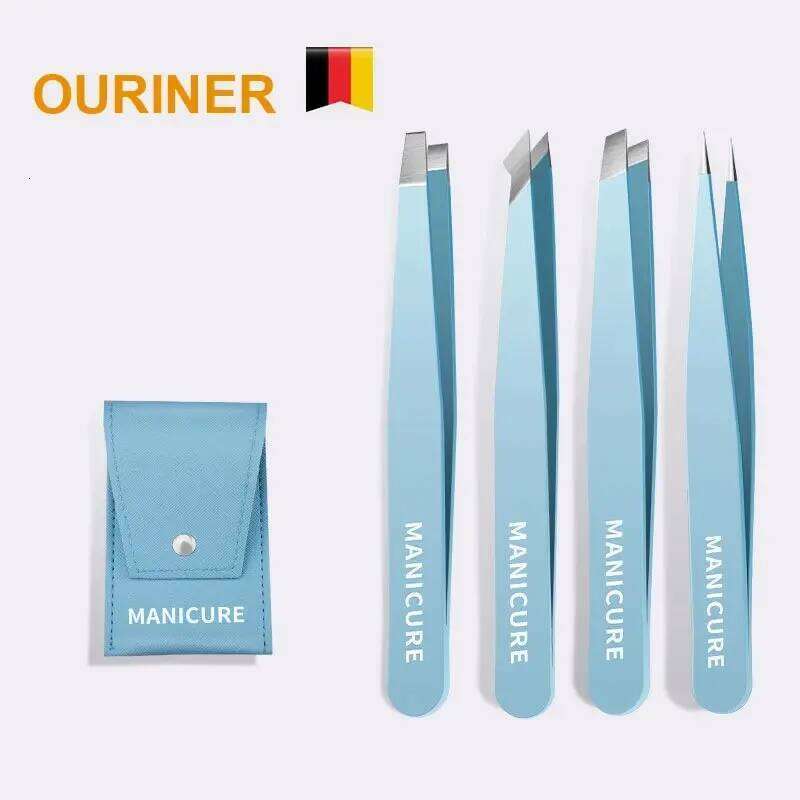 1 Pcs 4 Styles Eyebrow Tweezer Colorful Beauty Fine s Puller Stainless Steel Slanted Eye Brow Clips Removal Makeup Tools free shipping