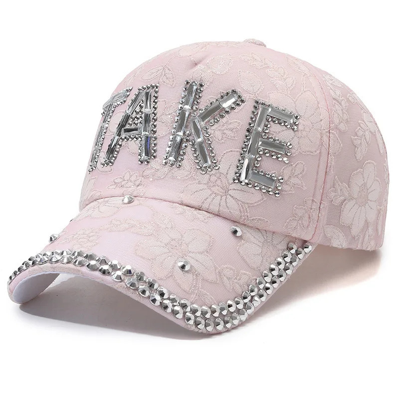 Rhinestone Embellished Fashion Baseball Cap - Stylish Street Style Trucker Cap for Sun Protection - Adjustable Breathable 250603
