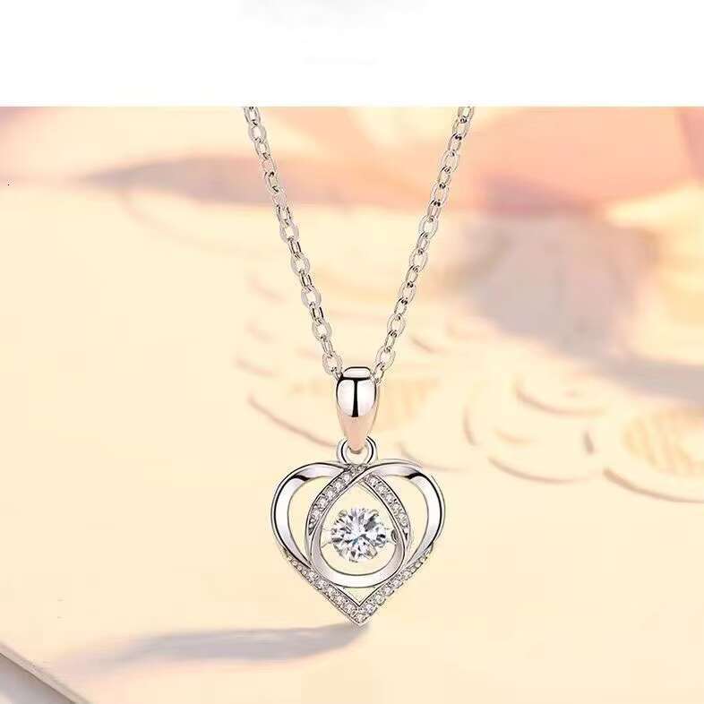 2025 Hot Sale Products Gift Heart-shaped Diamond Pendant Fashion Jewelry Necklace for Women