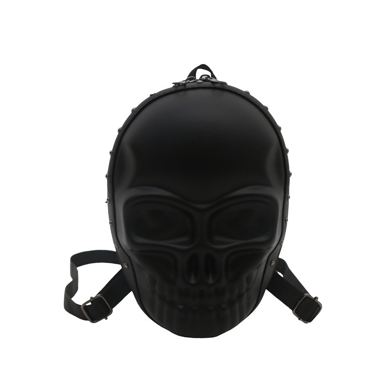 designer 2025 New Dark Element Halloween Double Shoulder Crossbody Casual Personality 3D Skull Chain Bag for Women