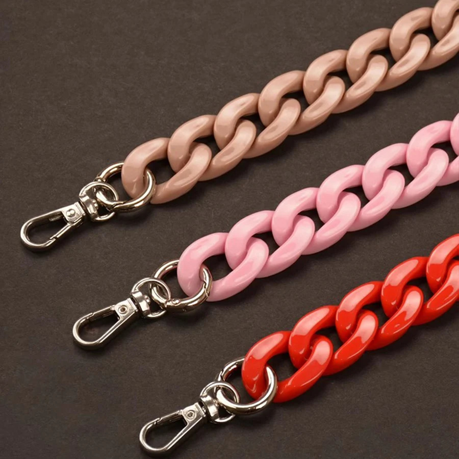 27-140cm Bag Chain Acrylic Bag Strap Resin Chains High light DIY Bag Extended Single shoulder Hand Crossbody strap underarm bag 250528