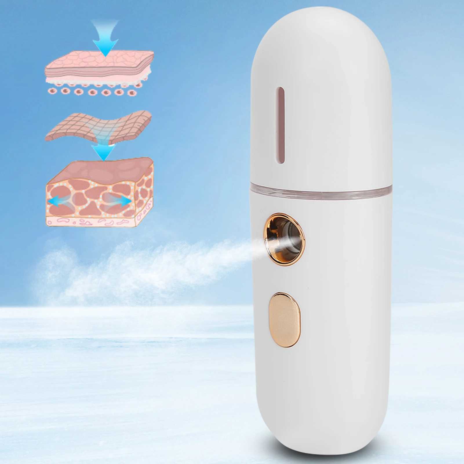 Portable Humidifier Nano Mister Facial Steamer Device Beauty Spray Hydrating Apparatus Cold Spray Apparatus USB RechargeableXJ250607