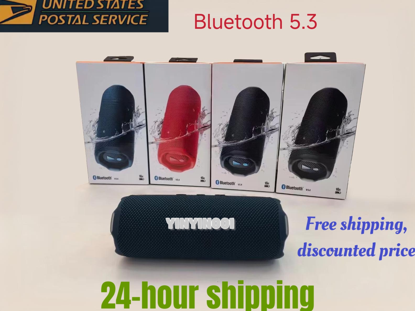 Bluetooth Speaker Portable IPX7 FLIP6 Waterproof speaker Outdoor Stereo Bass independent audio track 5 colors 12 hours continuous connection Fast low 