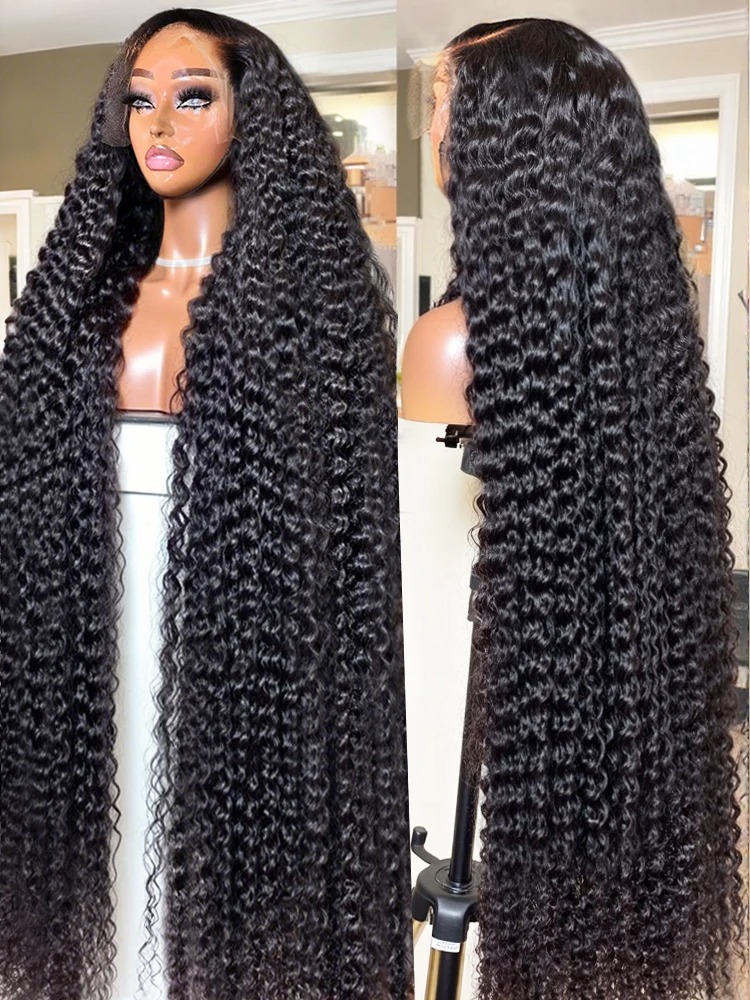 Curly 13x6 HD 30 36 Inch Deep Wave Lace Front Human Hair Wigs 13x4 Lace Frontal Wig Glueless Closure Ready To Wear Wig Synthetic lace front wigs