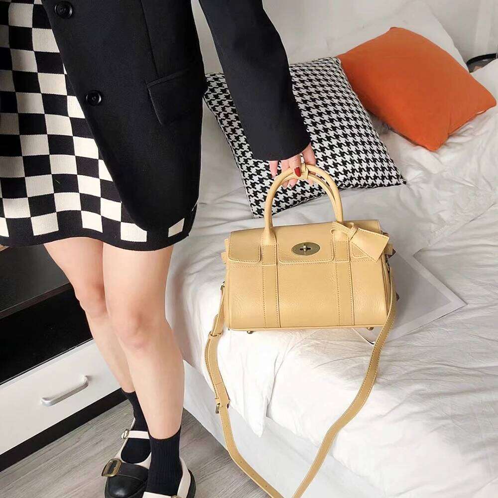 Design Women Satchel Shoulder Handbag Genuine Leather Female Messenger Top Handle Business Lady Small Portfolio Bag 2025/06/05