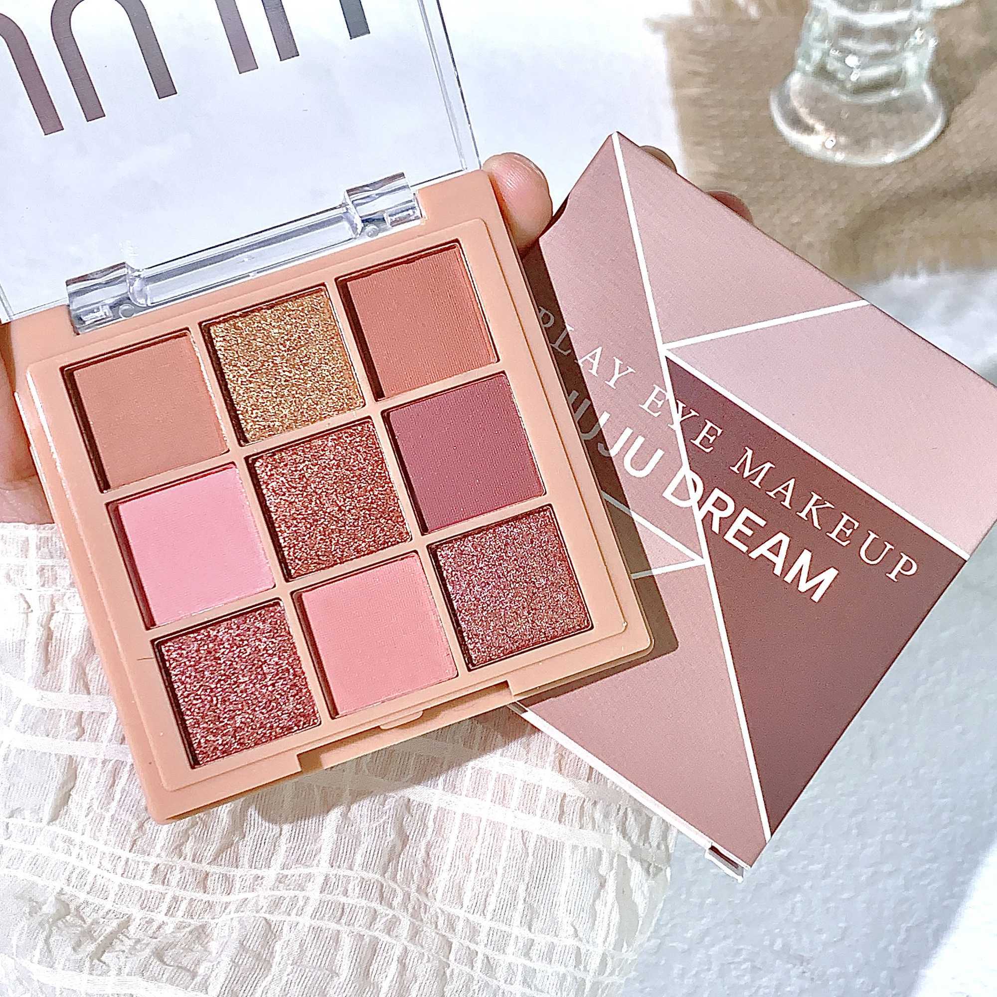 Warm Winter Brown Shadow Nine Colors Eyeshadow Earth Tone Autumn and Winter Low Saturation Orange Brown Palette Milk Tea W250605