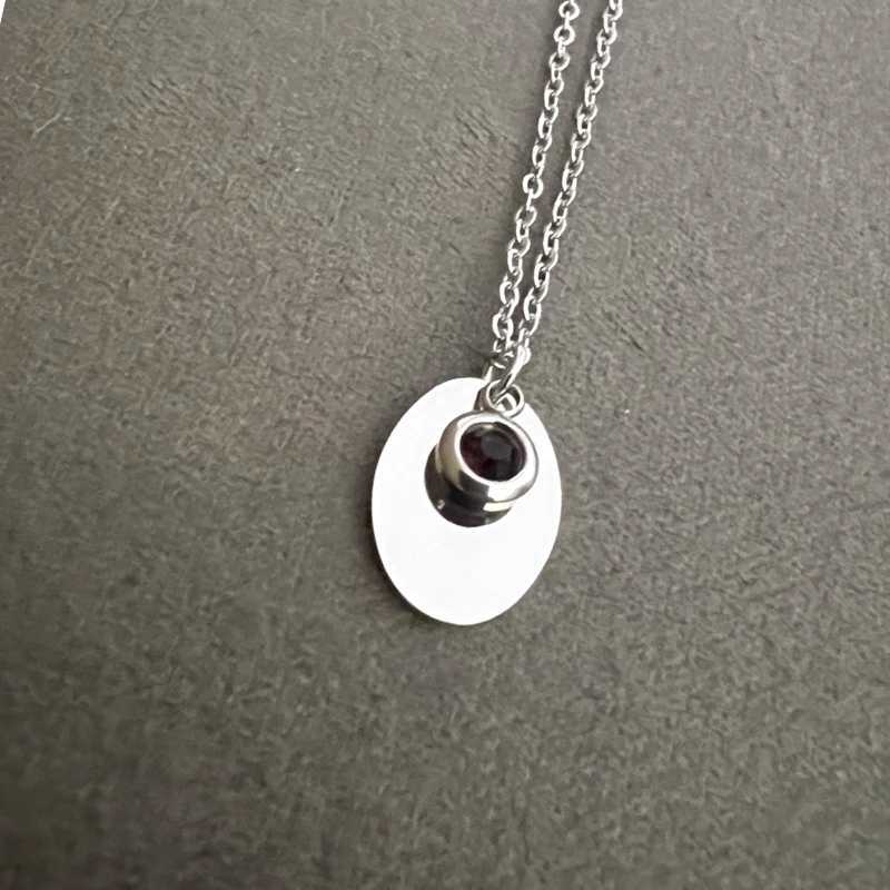 10PCS New Stainless Steel Chains Necklace for Women Girls Ellipse Pendant Vintage Necklaces Fashion Jewelry Gifts XJ250604