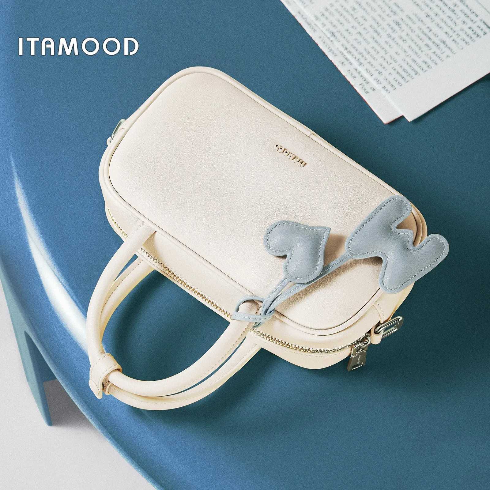 ITAMOOD Bowling Bag Women Original Designer Brand One Shoulder Crossbody Handbag Boston Summer Makeup Bag Valentine Gift School Y250605