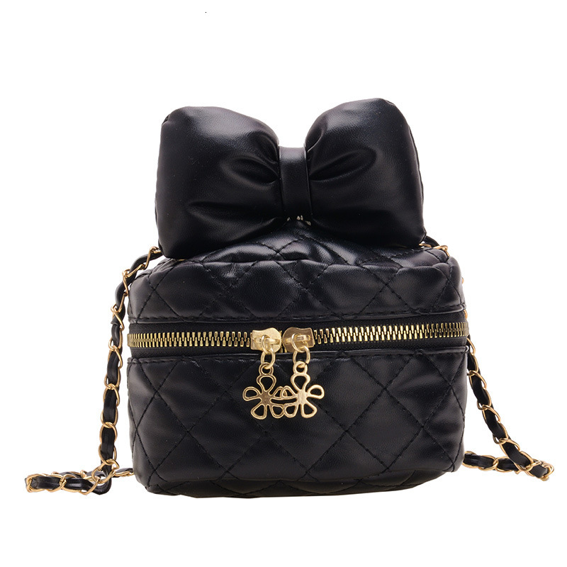 Top brand high-quality new free designer bag fashionable and sweet little princess quilted bow candy colored shoulder width bag new free designer bag