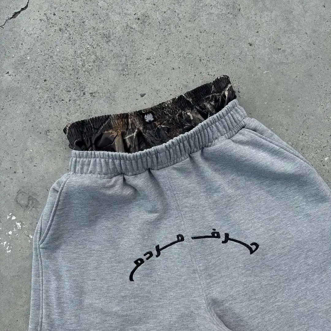 Y2K Double Waist Shorts Trendy y Pattern Casual Women Harajuku Hip Hop Oversize Sports Shorts 250604